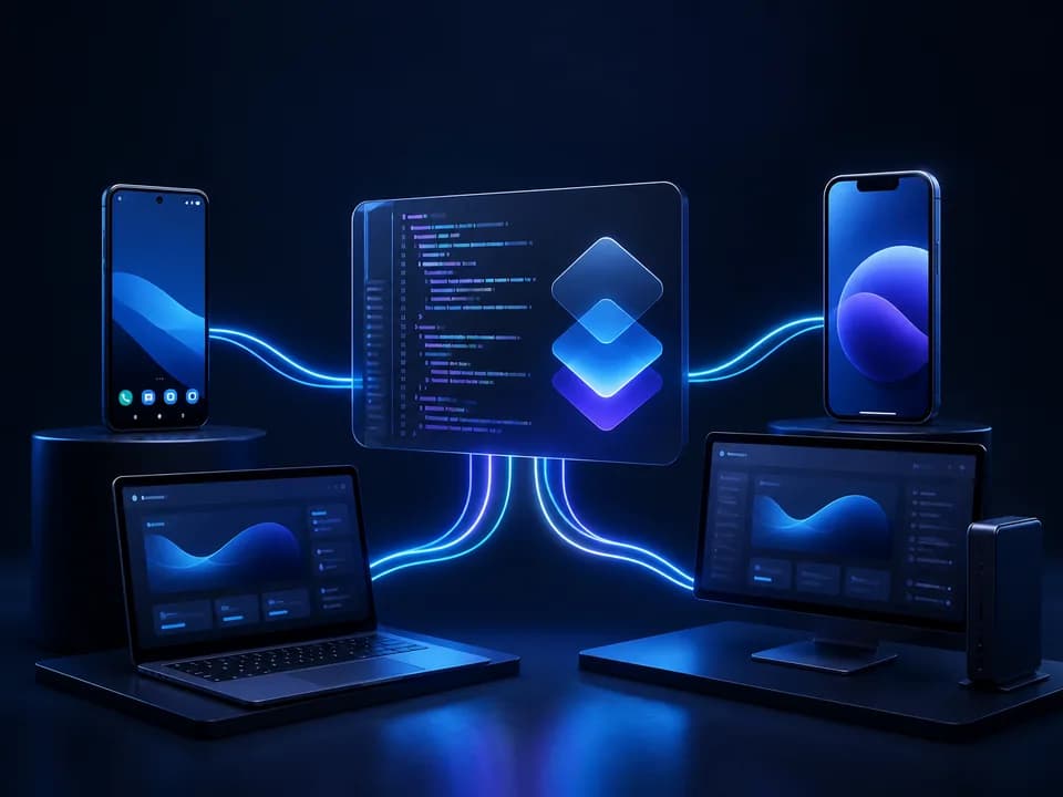 Technology environment representing Flutter App Development