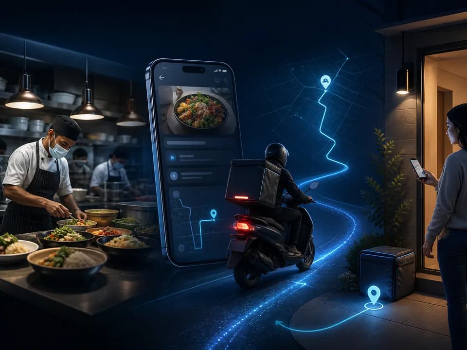 Technology environment representing Food Delivery App Development