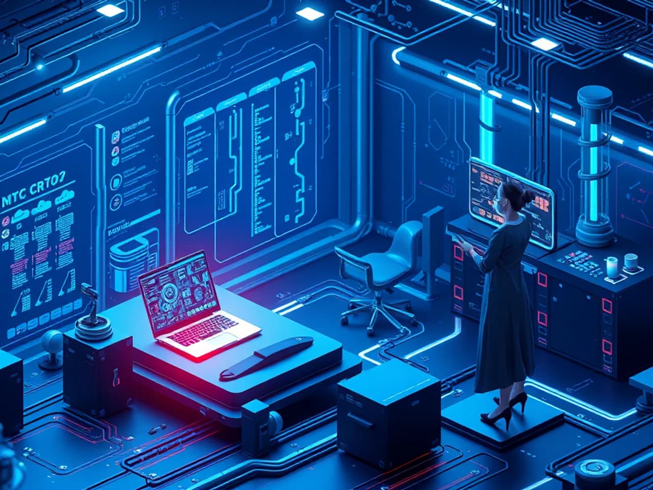 Technology environment representing AI Customer Support Automation