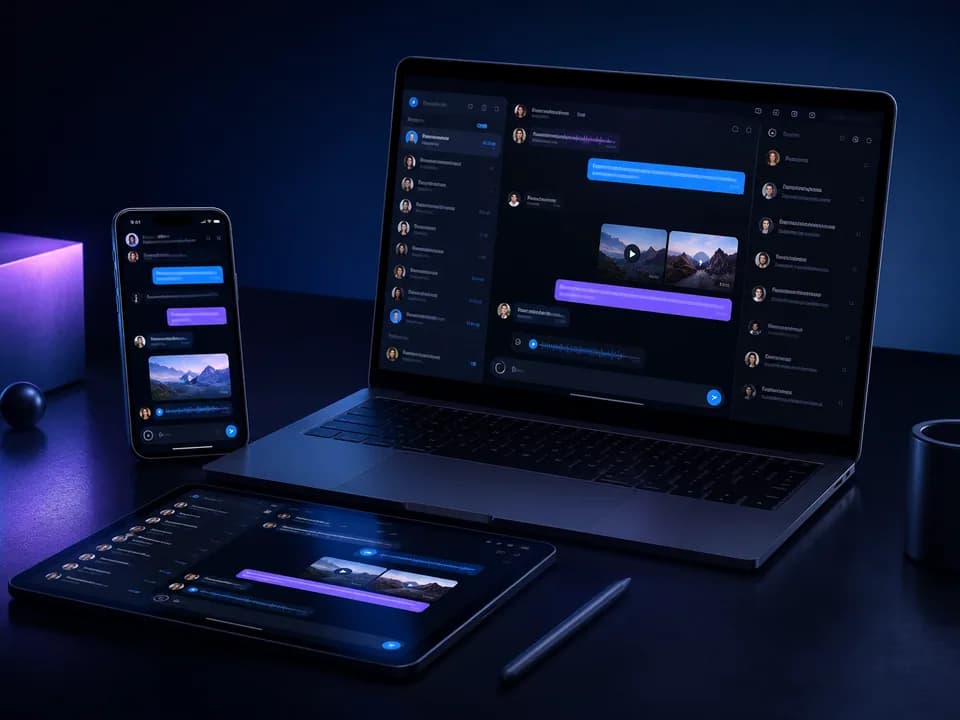 Technology environment representing Chat and Messaging App Development