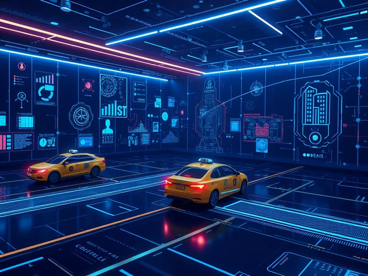 Technology environment representing Taxi Booking App Development